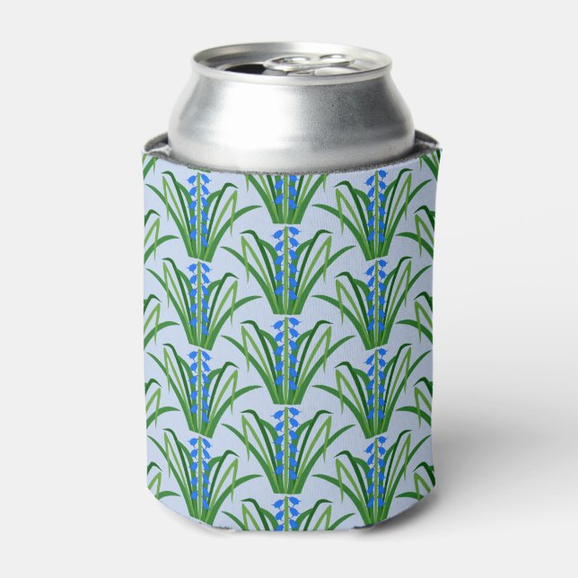Porta-lata Flores Azul-Bebê Menino Padrão Primavera (Can Front)
