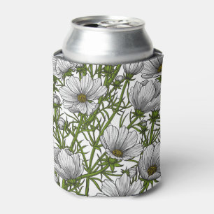 Porta-lata Flores brancas do cosmos
