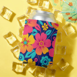 Porta-lata Flores Brilhantes e Refletores Negros-Estilo de Do