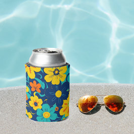 Porta-lata Flores Coloridas Rush Blooms-Dopamina-Estilo-Retro