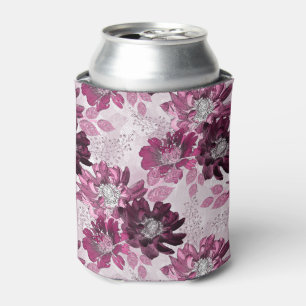 Porta-lata Flores cor-de-rosa e entorpecidas a rosa empoeirad