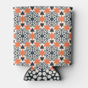 Porta-lata Flores de abstrato: Vintagem Geométrica Simples