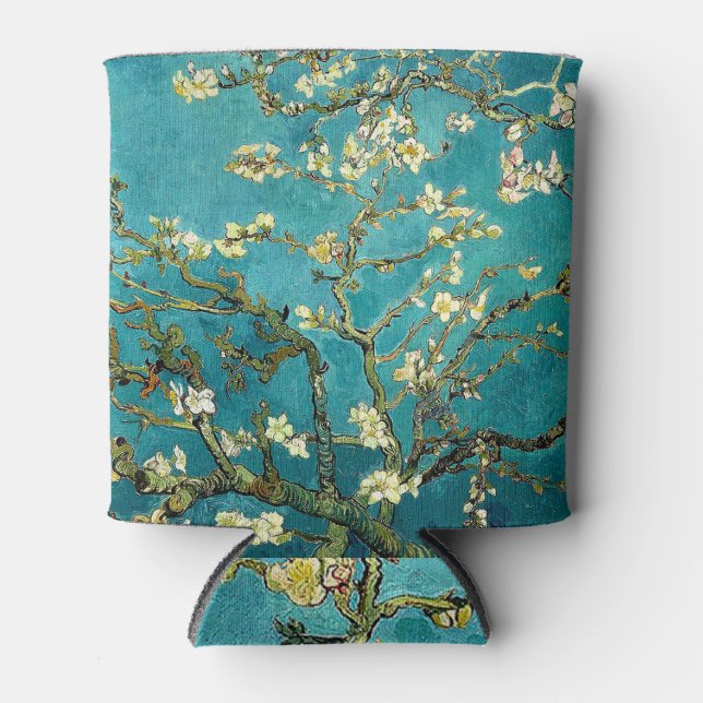 Porta-lata Flores de Amendoeira de Van Gogh Impressionismo Cl (Frente)