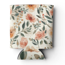 Flores de Aquarela Laranja Pintura Botânica