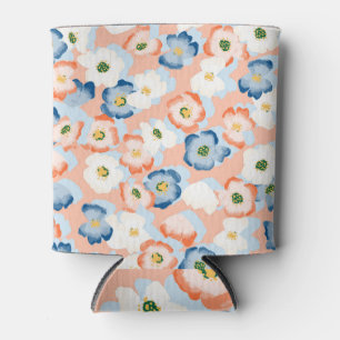 Porta-lata Flores de Aquarela: Padrão de Vintagem