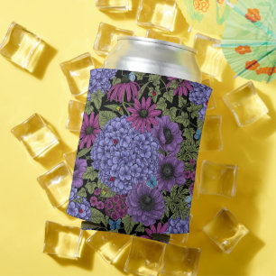 Porta-lata Flores de jardim de negros