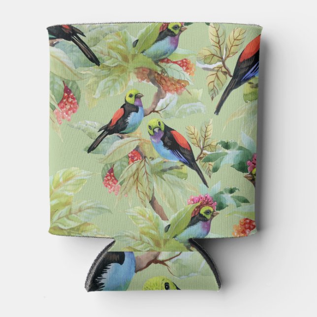 Porta-lata Flores de Verão: Padrão Tropical (Frente)