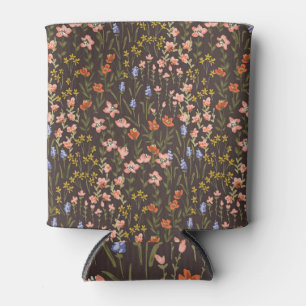 Porta-lata Flores Ditsy: Padrão Vintage Mille-Fleur