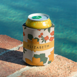 Porta-lata Flores Laranja, Padrão De Flores, Seu Nome