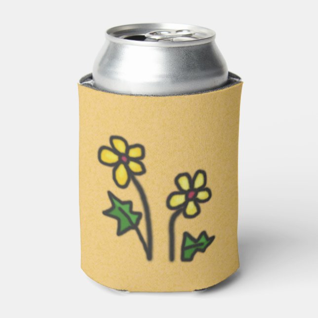 Porta-lata Flores Moles Amarelo (Can Front)