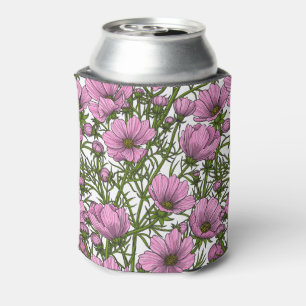 Porta-lata Flores rosa Cosmos