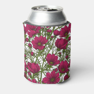 Porta-lata Flores rosa Cosmos