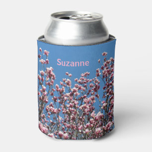 Porta-lata Flores Rosa Magnólia Personalizadas