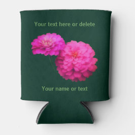 Porta-lata Flores Rosa Zinnia Personalizadas