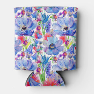 Porta-lata Flores Selvagens Papel de parede de aquarela