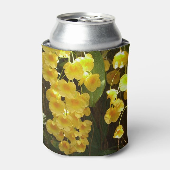 Porta-lata Flores Tropicais das Orquídeas Amarelas de Pé (Can Front)