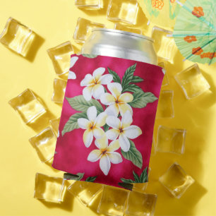 Porta-lata Flores tropicais vermelhas podem resfriar