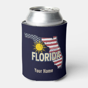 Porta-lata Florida EUA Retro Map Vintage EUA