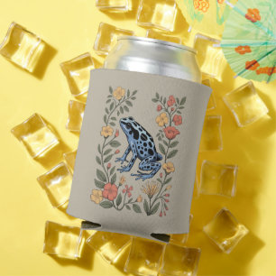 Porta-lata Florzinha Azul Simpática de Sapo Veneno Sapo Amant