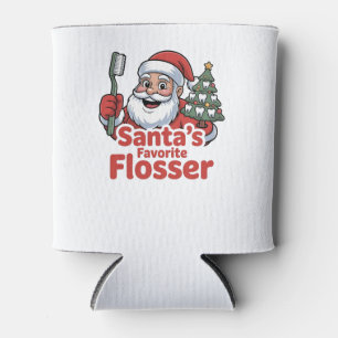 Porta-lata Flosser Favorito do Papai Noel Natal Odontologia D