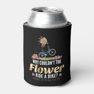 Porta-lata Flower Ride a Bike Piada - Nature Lover Pun