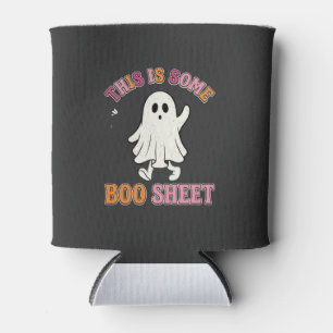 Porta-lata Folha Floral Fantasma de Halloween Engraçado Desen