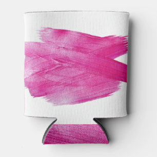 Porta-lata Folha rosa Shimmering: Abstrato de Aquarela