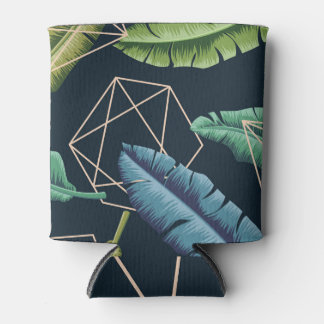Porta-lata Folhas de abstrato: Linha Poligonal Sem Costura.