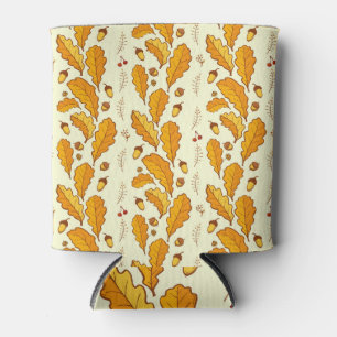 Porta-lata Folhas de carvalho amarelo: fundo do outono.