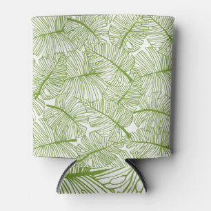 Porta-lata Folhas de Monstera, design floral sem costura.