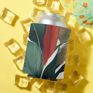 Porta-lata Folhas de palmeira em tons suaves