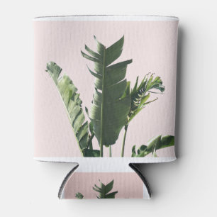 Porta-lata folhas de palmeira no rosa