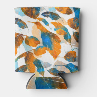 Porta-lata Folhas de silhueta: aquarela, prato digital sem co