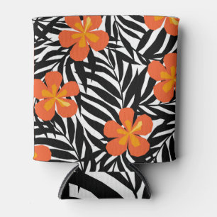 Porta-lata Folhas tropicais de palma, estilo vintage applique