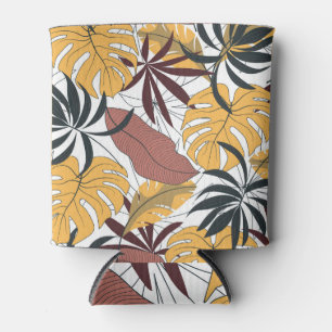 Porta-lata Folhas tropicais: fundo sem soldadura vibrante.