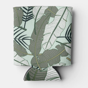 Porta-lata Folhas Tropicais: Padrão Natural Invisível.