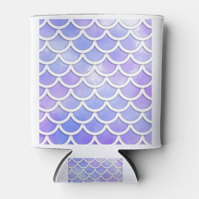 Porta-lata Fond fluo queu de sirene, ecaille poisson (Frente)