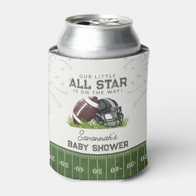 Porta-lata Football Little All Star Touchdown Baby Shower (Can Front)