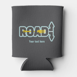 Porta-lata Fork na arte do texto tipográfico rodoviário