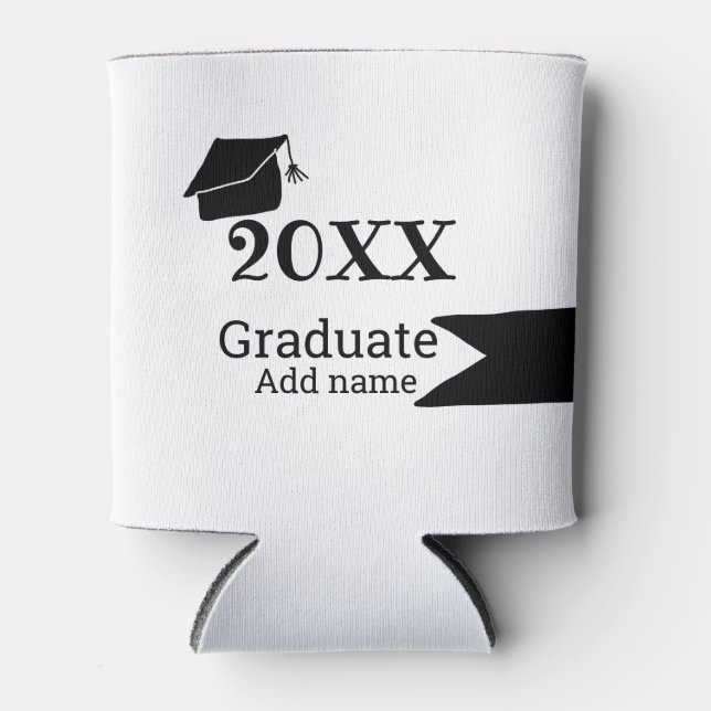 Porta-lata Formando 20XX graduação que é simples e moderno (Frente)