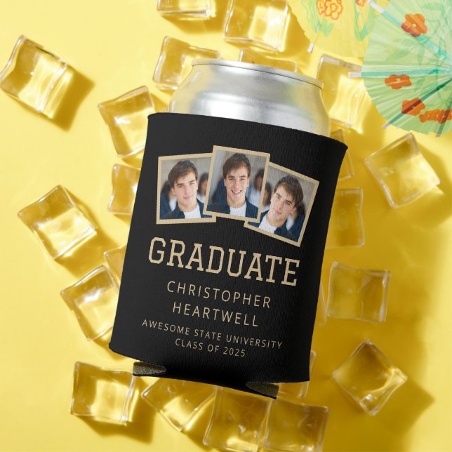 Porta-lata formando 3-Photo Black Dourado 2025 (Verão in situ)