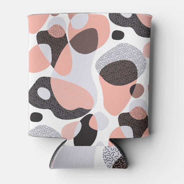 Porta-lata Formas naturais: Textura geométrica sem costura. (Frente)