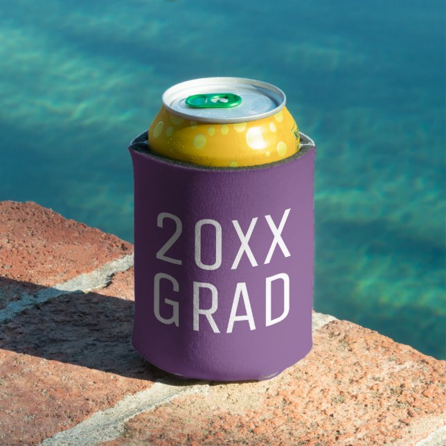 Porta-lata Formatura Negrito 2026 Texto Roxo Graduação (Piscina in situ)