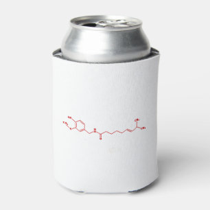 Porta-lata Fórmula Química Molecular de Capsaicina de Pimenta