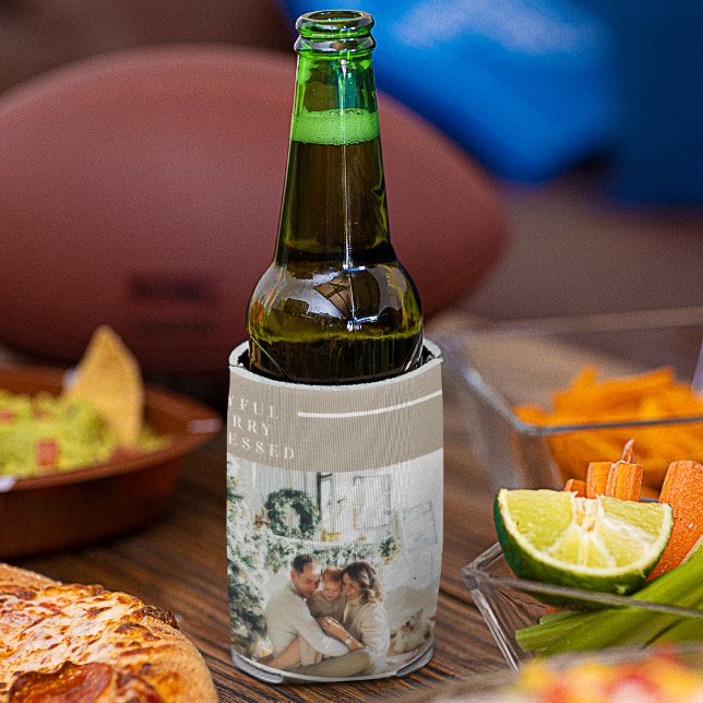 Porta-lata Foto da família moderna | Feliz alegre abençoada (Criador carregado)