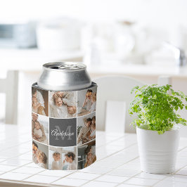 Porta-lata Foto de Colagem da Família Moderna e Presente Pers