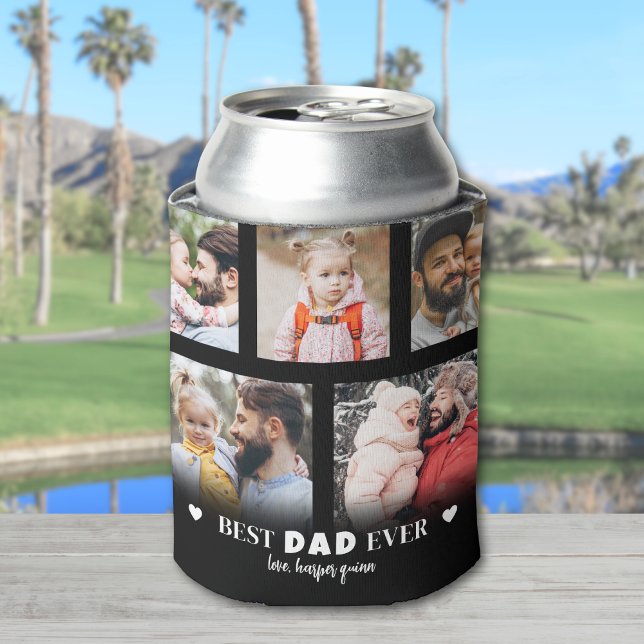 Porta-lata Foto do Pai Melhor Pai (Father Photo Best Dad Can Cooler)