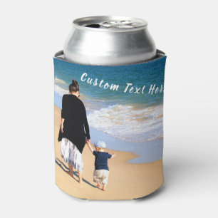 Porta-lata Foto e texto personalizados - seu próprio Design