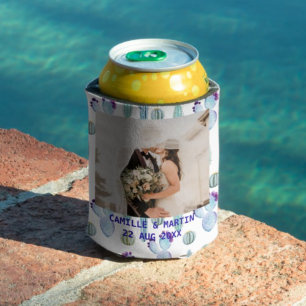 Porta-lata Foto Personalizada De Casamento Elegante Do Cactus