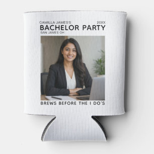 Porta-lata Foto Personalizada de Despedida de Solteiro Modern